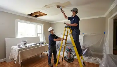 Ceiling water damage repair in Newport News, VA for stained, sagging home ceilings