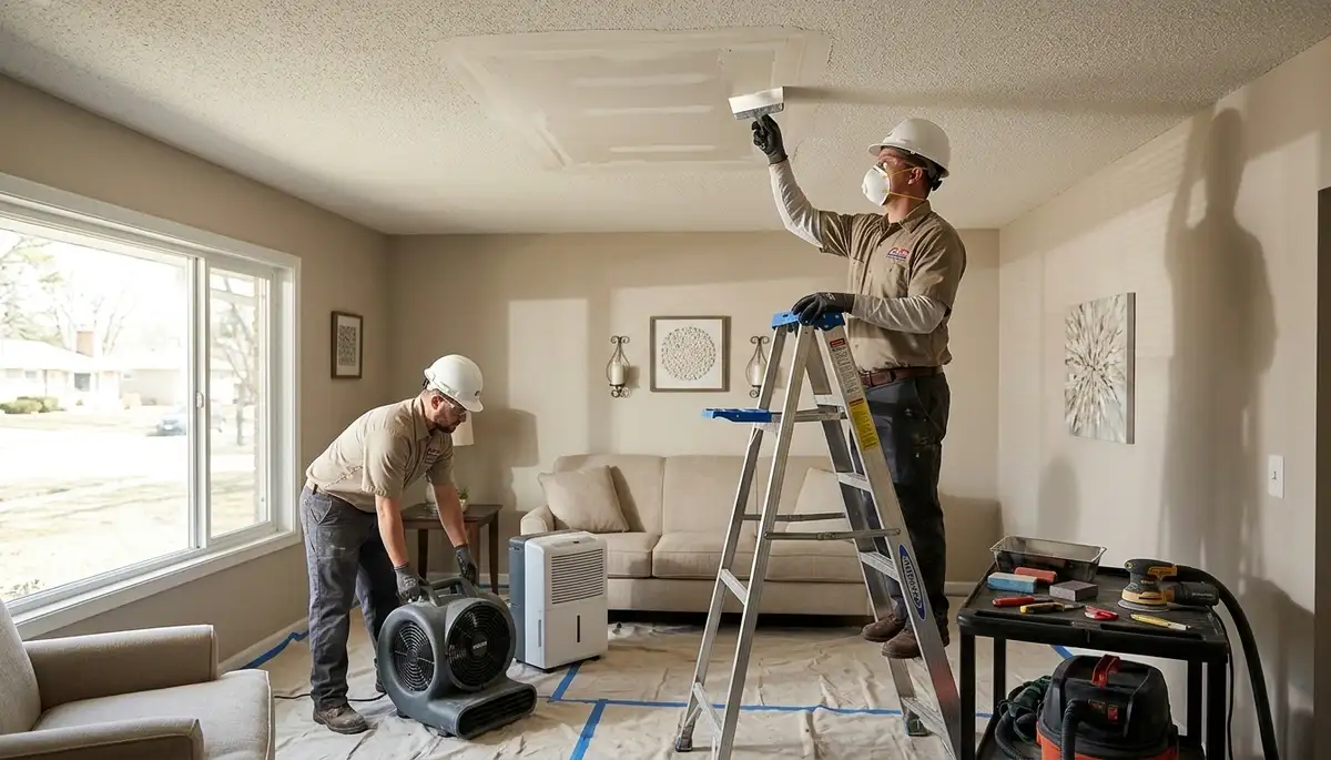 Ceiling water damage repair service in Newport News, VA