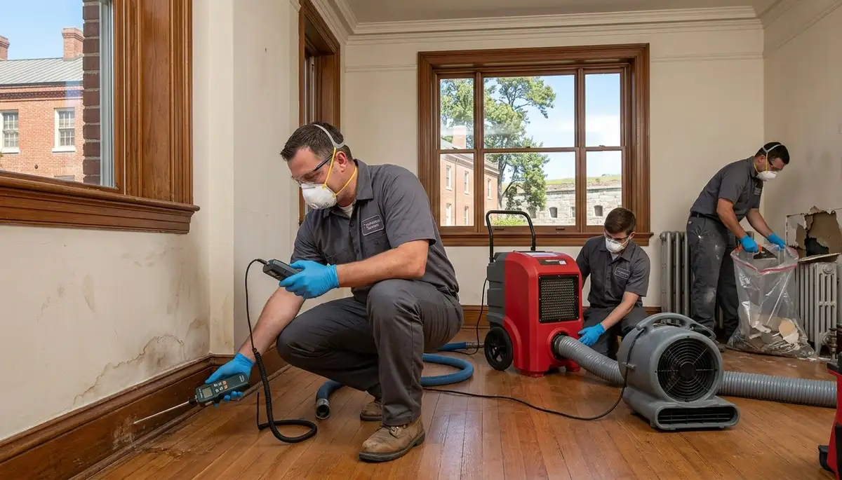 Water damage restoration team serving Newport News, VA for emergency cleanup and repair