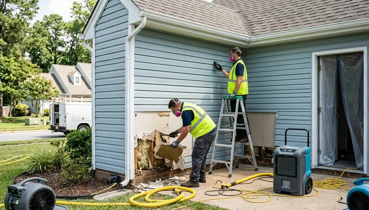 Water damage restoration services in Newport News, Virginia