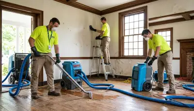 Water damage restoration team serving Newport News, VA for emergency water removal and cleanup