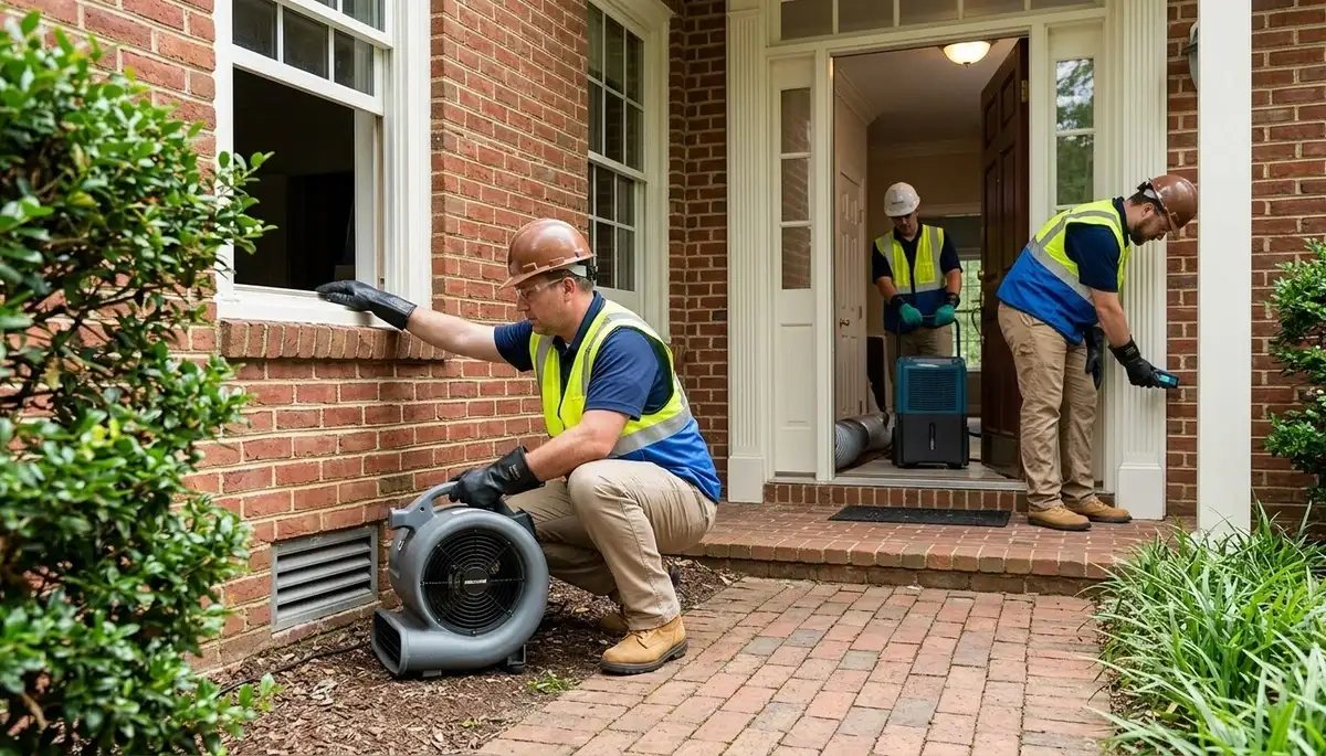 Water damage restoration team serving Newport News, VA for emergency cleanup and repairs